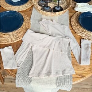 Showpo ASYMMETRIC LONG SLEEVE CUTOUT TOP IN TAN